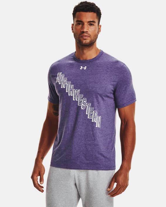 Men's UA Bi-Blend Collegiate Sideline T-Shirt, Purple, pdpMainDesktop image number 0